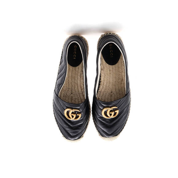 Gucci Women's GG Marmont Espadrilles Matelasse Leather - Picture 2 of 5